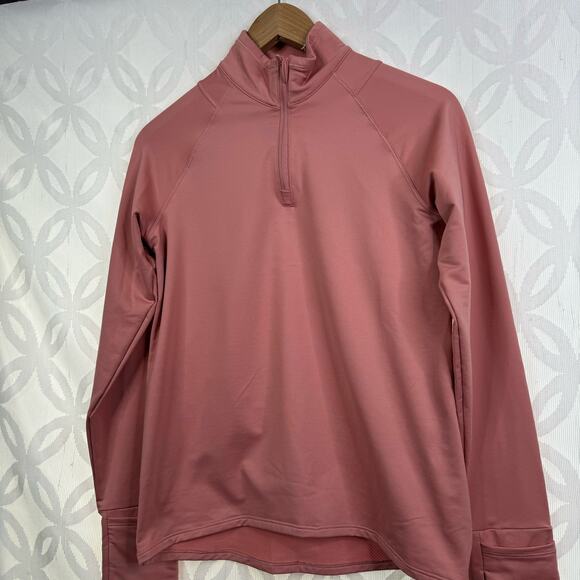 Athleta Conch Pink Whistler Half Zip Back Zip Pocket Pullover Size XS - Picture 4 of 13